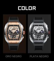 Reloj Deportivo De Lujo Para Hombre 2024 Marca Top LIGE Cronógrafo De Cuarzo Impermeable Militar Reloj De Pulsera De Cuarzo Con Pantalla Luminosa Y Fase De La Luna - details 14