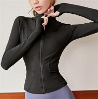Chaqueta Deportiva De Cierre De Cremallera Para Mujer Manga Larga Fitness Running Yoga Secado Rápido Top Sólido Casual - details 5