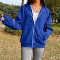 Sudadera De Mujer Con Capucha Y Cremallera De Primavera Otoño Color Sólido Manga Larga Bolsillos Cierre De Cremallera Exteriores - details 60