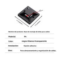 50/100pcs Soporte Para Cables Durable Clip Abrazadera Organizador De Cable Para Tablero De Pedales Gestor De Cableado Exterior - details 9