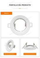 6pcs Foco LED De Techo Con Marco Recubierto De Aluminio GU10 MR16 Blanco Para Iluminación De Techos Y Salas De Estar - details 7