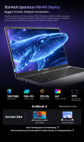 Blackview AceBook 6 Laptop 15.6" FHD IPS Display Intel Twin Lake N150 16GB RAM + 512GB SSD (Expandable up to 1TB), Windows 11 Home Notebook - details 3