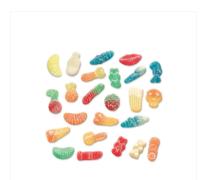 VIDAL Multisurtido Azúcar bolsa de 1Kg aprox 392 uds Mix de golosinas mini con cobertura de azúcar. sabor a Cereza, limón, plátano, naranja y fresa tamaño mini sin gluten sin grasa sabor original Vidal garantizado - details 1