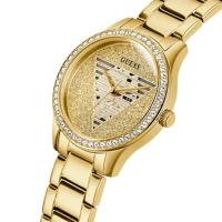 GUESS - Reloj Lady Idol GW0605L2 para mujer, de acero inoxidable dorado, esfera dorada y correa metálica delgada de 5 mm, 38 mm, cierre desplegable, movimiento de cuarzo de alta precisión - details 1
