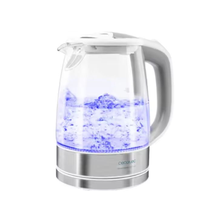 Hervidor de agua eléctrico Cecotec ThermoSense 350 Clear 2200W 1,7L filtro antical vidrio - 1