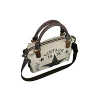 énvo - Bolso Shopper Grande De Lona con Asas de Piel - details 3