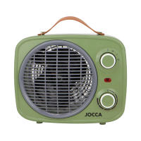Calefactor Jocca con diseño vintage/postmoderno en color verde con función calor y ventilador, 2 velocidades, termostato regulable, sistema de seguridad antivuelco, indicador luminoso, 1000/2000W, 220-240V 50Hz. Ideal para hogar u oficina - details 1
