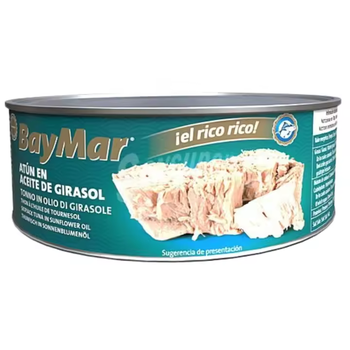 Baymar - Atún en aceite de girasol 750 g (escurrido 650 g), conserva gourmet con sabor intenso y calidad certificada para cocina diaria - 1