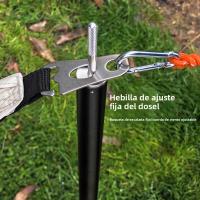 2/4Pcs Ajustador De Tienda De Camping Con Correa De Viento Hebilla De Acero Inoxidable Para Sujeción De Vela Y Poles De Toldo Accesorio Para Tienda De Camping - details 0