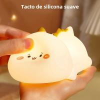 Lámpara Nocturna De Silicona Dinosaurio Luz De Noche Animal Toque Sensor Para Dormitorio Niños Niñas Niños Regalo De Cumpleaños Decoración De Camping - details 2