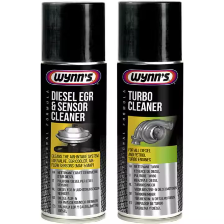 WYNNS Set de Limpieza Profesional de Admisión de Aire y Turbo 400ml -Producto en aerosol para limpiar el sistema de admisión de aire de todos motores diésel. - 1
