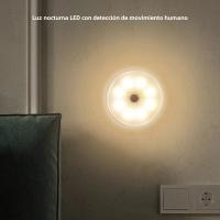 Lámpara De Pared Con Sensor De Movimiento LED Recargable Por USB Luz Nocturna Para Armario Pasillo Lado De La Cama Baño Camping Decoración De Iluminación Nocturna - details 0