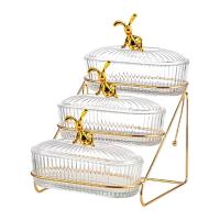 Tazón De Frutas Multicuenco Con Varias Alturas Bandeja Para Ensalada Plato Para Dulces Y Nueces Bandeja Rectangular Para Snacks Y Postres - details 6