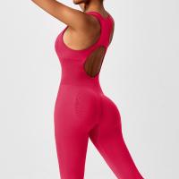 Conjunto De Yoga Para Mujer Moda Color Sólido Cuello Redondo Ajustado Fitness Ropa Deportiva Overoles De Gimnasio Sexy Ropa De Yoga - details 36