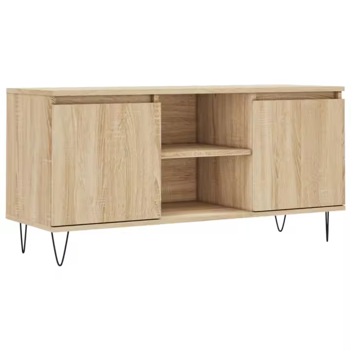 vidaXL Mueble de TV madera de ingeniería roble Sonoma 104x35x50 cm - 1