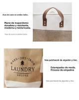 Cesta De Ropa Grande De Algodón Plegable Para Guardar Ropa Sucia Estilo Clásico Reutilizable Caja De Almacenamiento Para El Hogar - details 1