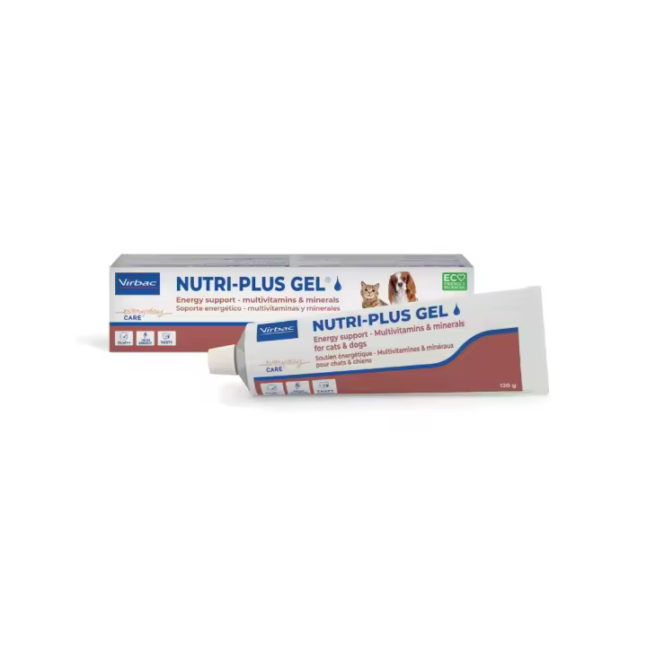 VIRBAC - Nutri Plus Gel (120 gr) - Alimento complementario energético para Perros y Gatos - 1