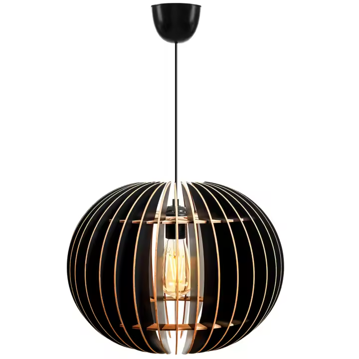 Lámpara de techo 70 cm. negro, tipo E 27 Max 45 - 60 W WELLHOME - 1