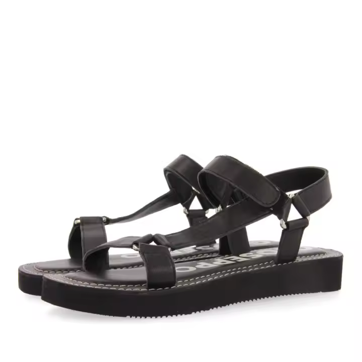 Gioseppo Sandalia Negra de Tiras Ajustables para Mujer - Piel de Alta Calidad - 1