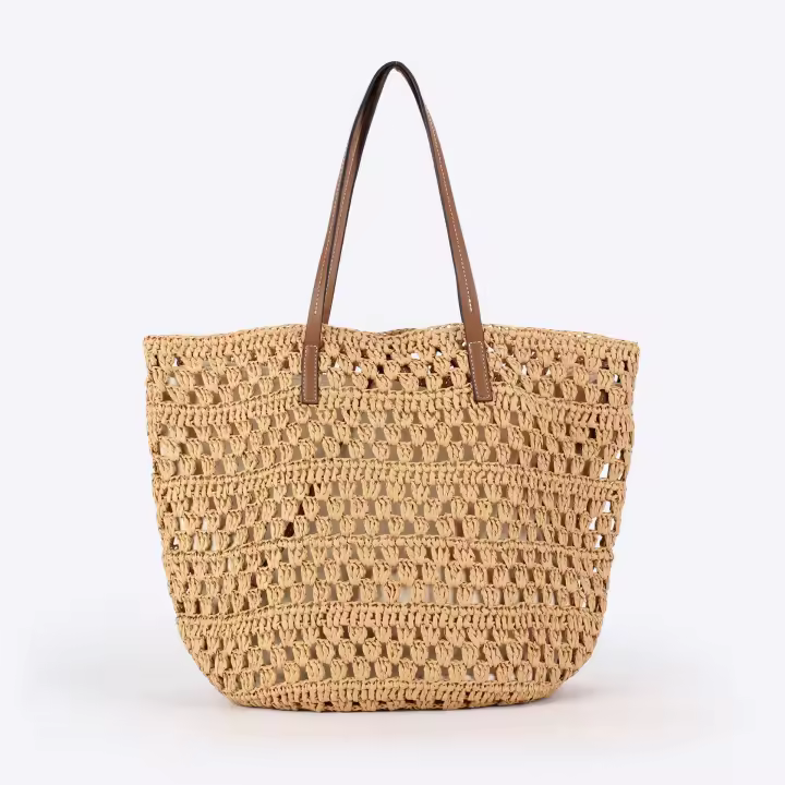 MOV Bolso de gran capacidad tejido a mano, ideal para el uso diario, desplazamientos informales, vacaciones en la playa y como bolso de mujer de alta gama. - 1