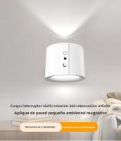 Lámpara De Pared LED Con Control Táctil Doble Cabeza 360 Rotatable 3 Colores Luz Nocturna Inalámbrica Para Dormitorio Luz Diaria Contemporánea Para Cocina Comedor Estudio Baño - details 0