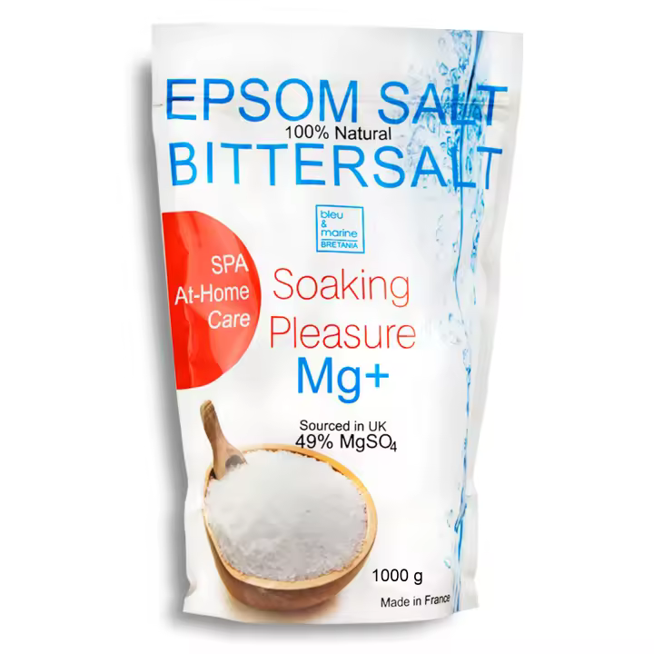 Bleu & Marine Bretania Sales de Baño con Magnesio Natural | Exfoliante Facial y Corporal | Recarga la Piel con Magnesio | Detox y Recuperación de Vitalidad | 49% de Magnesium Sulfate Puro - 1