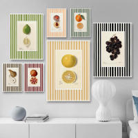 Pintura En Lienzo Moderna De Granja Para Cocina Con Frutas Naranja Uva Melocotón Arte De Pared Para Sala De Estar Decoración Clásica Sin Marco - details 2