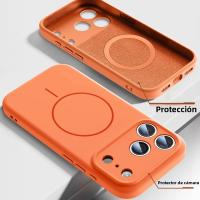 Funda De Silicona Mate Líquida Para iPhone 17 16 15 14 pro Max plus Air Case Con Carga Inalámbrica Magnética Compatible Con Magsafe Cubierta Suave - details 0