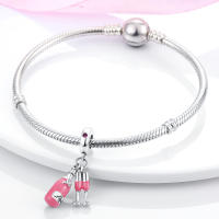 Encantos De Viaje Para Café Plata Charms Para Perros Y Gatos Corazón De Cuentas Adecuados Para Pulsera Original DIY Tendencia Clásica Vintage Romántica - details 146