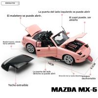 Modelo De Coche De Aleación MX5 a Escala 1/32 Simulación Alta Con Lengüeta Ruedas Que Pueden Girar Vehículo De Juguete De Metal Para Adultos Regalos - details 1
