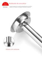 Parador De Puerta De Acero Inoxidable De Tamaño Extendido Con Punta De Goma Antideslizante Y Antiseña Protector De Pared Para Sliding - details 13