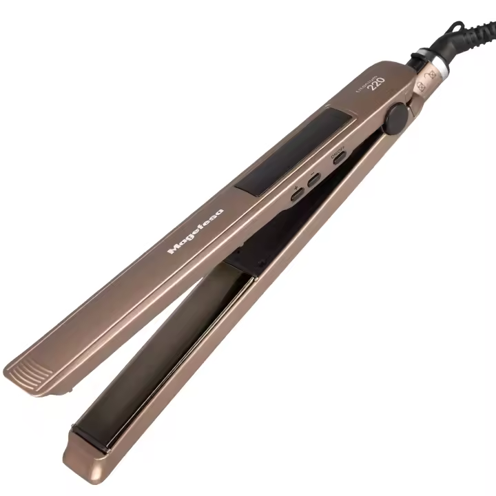 MAGEFESA CARLA Plancha de Pelo Equipada con Placas de Titanio, Cuenta con Sistemas de Control de Temperatura, Mango Bloqueable, Apagado Automático - 1