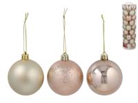 Set de 36 Bolas Decorativas de 6 cm en Tonos Oro y Oro Rosa - details 0