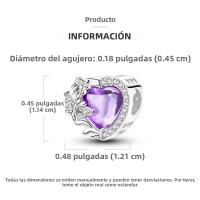Encantos Originales 925 Platinados Para Mujer Con Zirconia Joyería Moda Para Pulseras Hechas De Cuentas De Moda - details 11