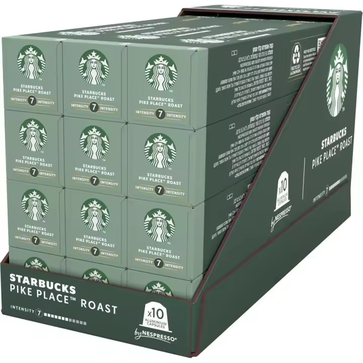 STARBUCKS by NESPRESSO - Pike Place® Roast - Tueste Medio, intensidad 7 - 12x10caps (120 cápsulas) - 1