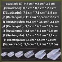 Caja De Almacenamiento PP Mini Transparente De Plástico Para Joyería Piedras Preciosas Artículos Pequeños Caja Cuadrada Rectangular Reutilizable - details 0