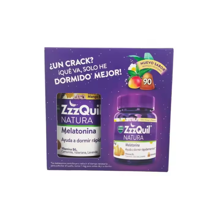 ZZZQUIL NATURA SABOR MANGO Y PLATANO 90 GOMINOLAS - 1