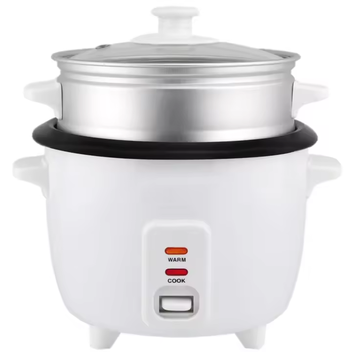 Arrocera Eléctrica 2.8L Acero Inoxidable blanco con Contenedor de Aluminio y Tapa de Cristal 1000W Gem supplies - 1