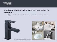 Grifo De Baño ABS Mezclador De Agua Caliente Y Fría De Cuadrado Negro Montado En La Superficie Para Lavabo Y Bañera - details 4