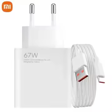 Original Xiaomi Cargador 67W HyperCharge. Combo Cable USB-A a USB-C. Carga Rápida. Smartphones y Tablets - 1