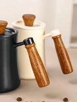 Cafetera Con Tapa Y Termómetro De Acero Inoxidable 304 Escala Clara Mango De Madera Sólida De Alta Calidad Utensilios De Café Hechos a Mano 500ML - details 9