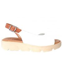 Sandalias de Piel Blanco Lyanna 1115 - Tirantes en el Talón - Suela de Goma Estriada y Flexible - Mujer - Cuña 3 cm - details 1