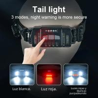 Linterna Frontal LED De Alta Potencia Con Sensor XPE+COB 7 Modos Para Pesca Y Cazalampara De Corbata Recargable Con Batería 18650 - details 6