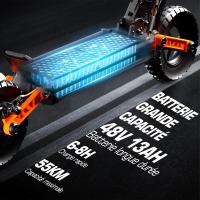 JOYOR S5-Z - Foldable Electric Scooter - 600W Motor - 48V 13Ah Battery - 45km Range - 10'' Tyres - Max 45km/h - Black - Powerful all-terrain electric scooter, ultra-lightweight, dual suspension - details 5