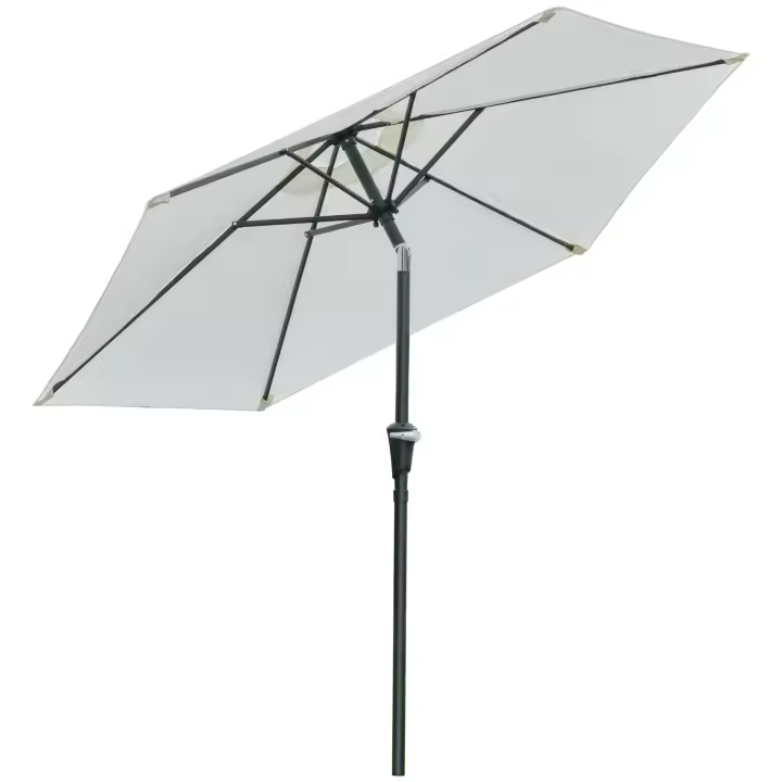 Outsunny Sombrilla de Jardín Ø230x216 cm Parasol de Terraza Basculante Apertura Manual Impermeable para Patio Piscina - 1