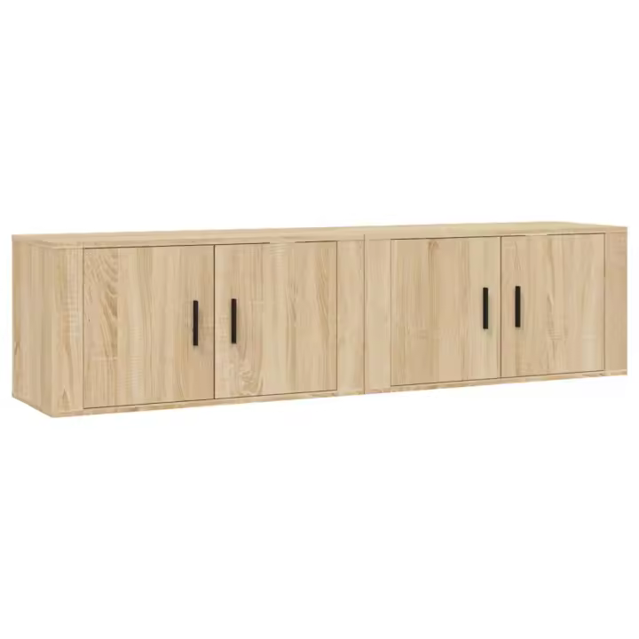 vidaXL Muebles para TV de pared 2 uds roble Sonoma 80x34,5x40 cm - 1