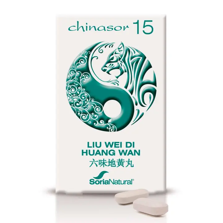 Soria Natural Chinasor 15 Liu Wei Di Huang Wan – Ayuda a Tonificar el Yin - 30 Comprimidos de 1,5 g - 1