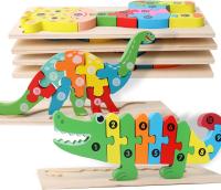 Rompecabezas de Madera para Niños – Puzzles Educativos con Números, Dinosaurios y Animales – Juguetes de Aprendizaje para Niños y Niñas de 2 a 6 Años – Regalo Ideal para Desarrollo Cognitivo y Motricidad Fina - details 0