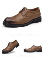 Zapatos De Vestir Para Hombre Cómodos Y Transpirables Antideslizantes Clásicos Para Bodas Y Oficina Material De Cuero Formal Elegante - details 18