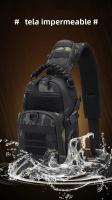 Bolsa De Hombro Táctica Para Camping Y Senderismo Para Hombres Bolsa De Pecho MOLLE Multifuncional De Nylon Impermeable Negro CP Y Caqui - details 12